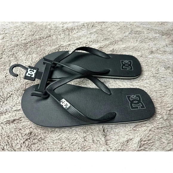 DC SHOES SPRAY Black FLIP-FLOPS 303272 MENS Size 10 - Picture 12 of 12